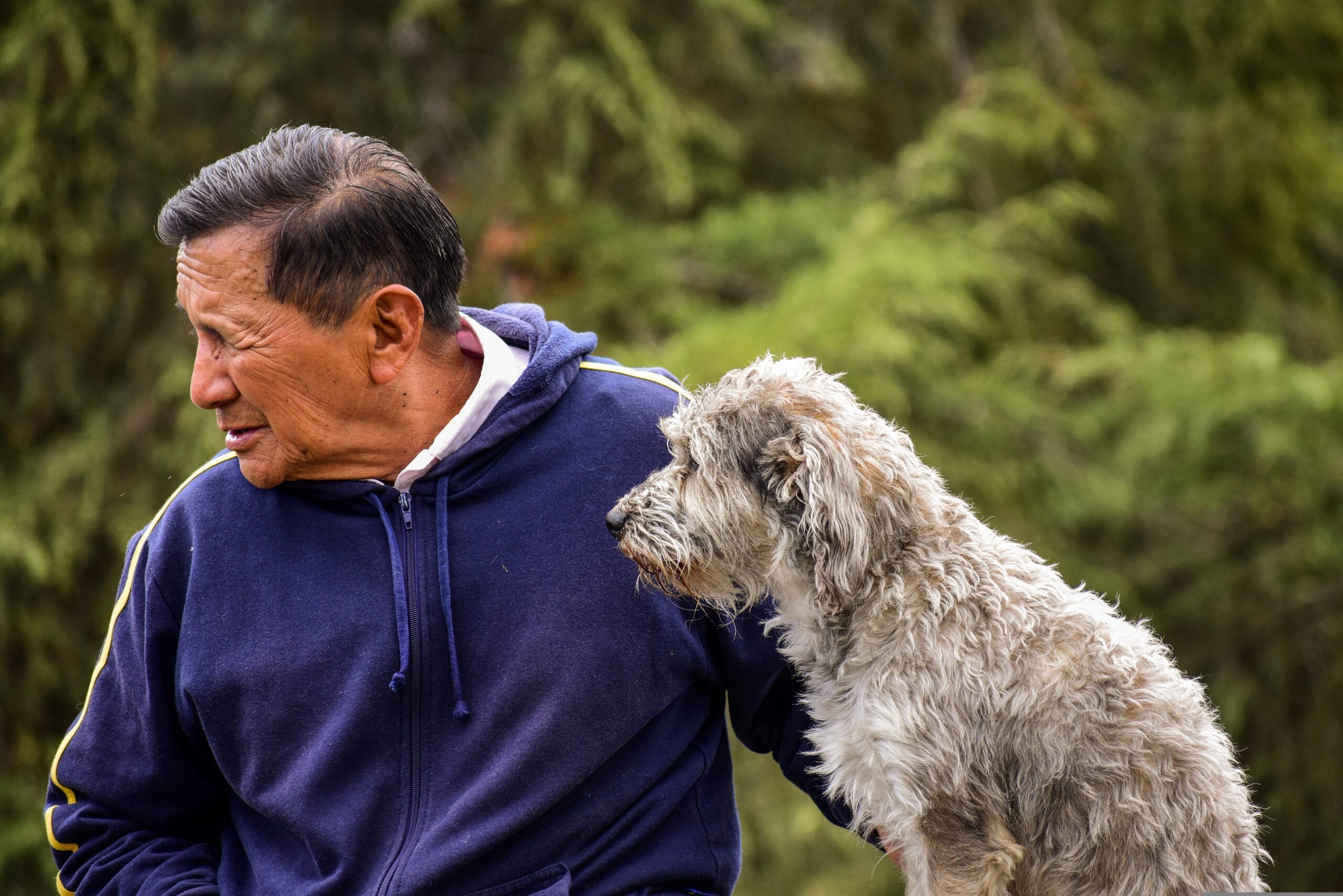 Old man and old dog